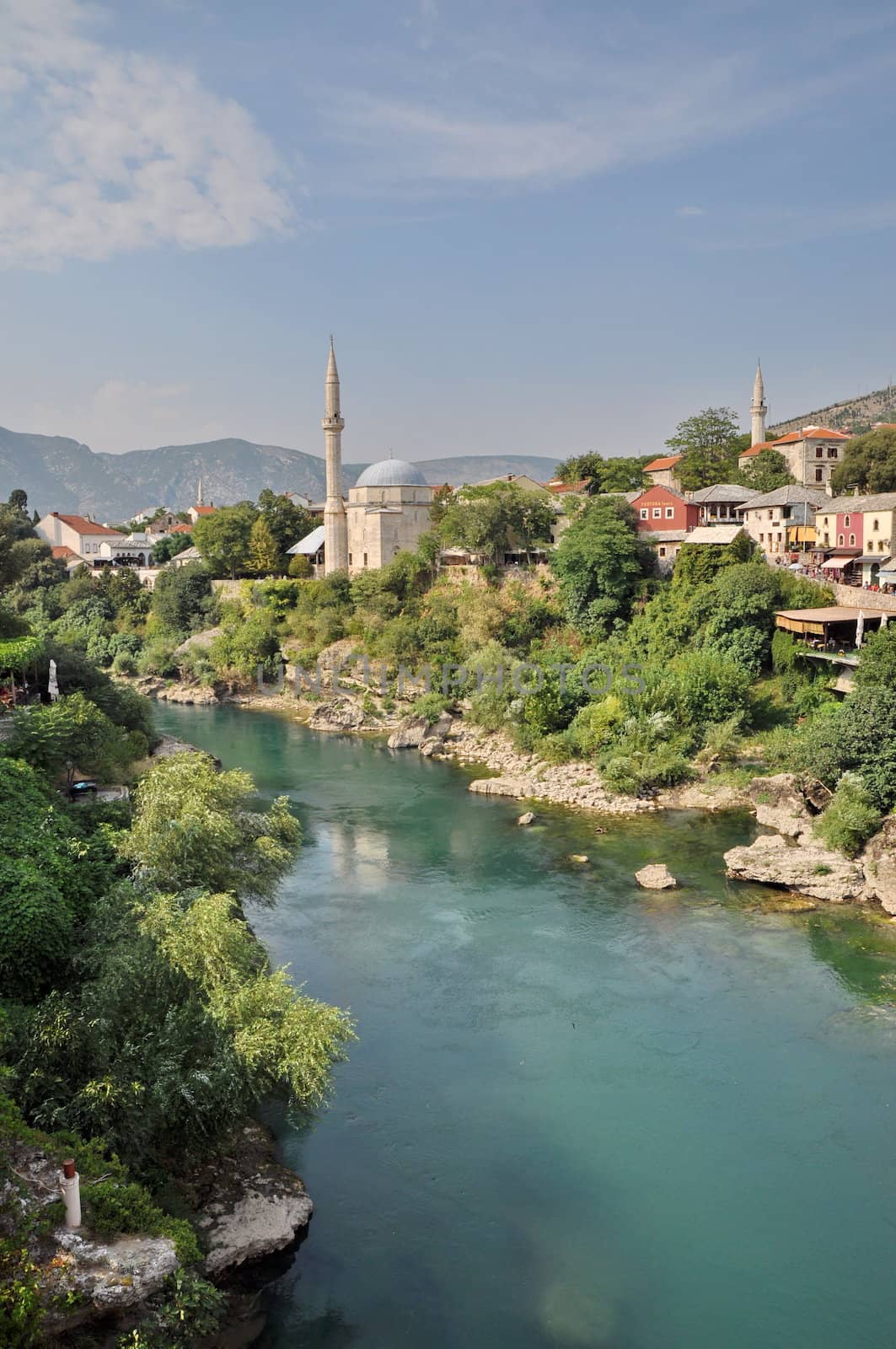 View of Mostar in Bosnia Hercegovina by anderm