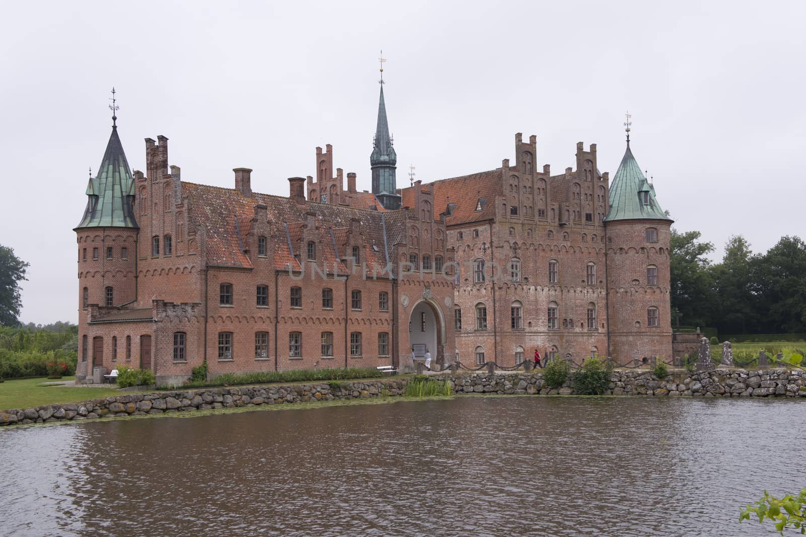 The renaissance castle of Egeskov in the island of Funen, Denmark