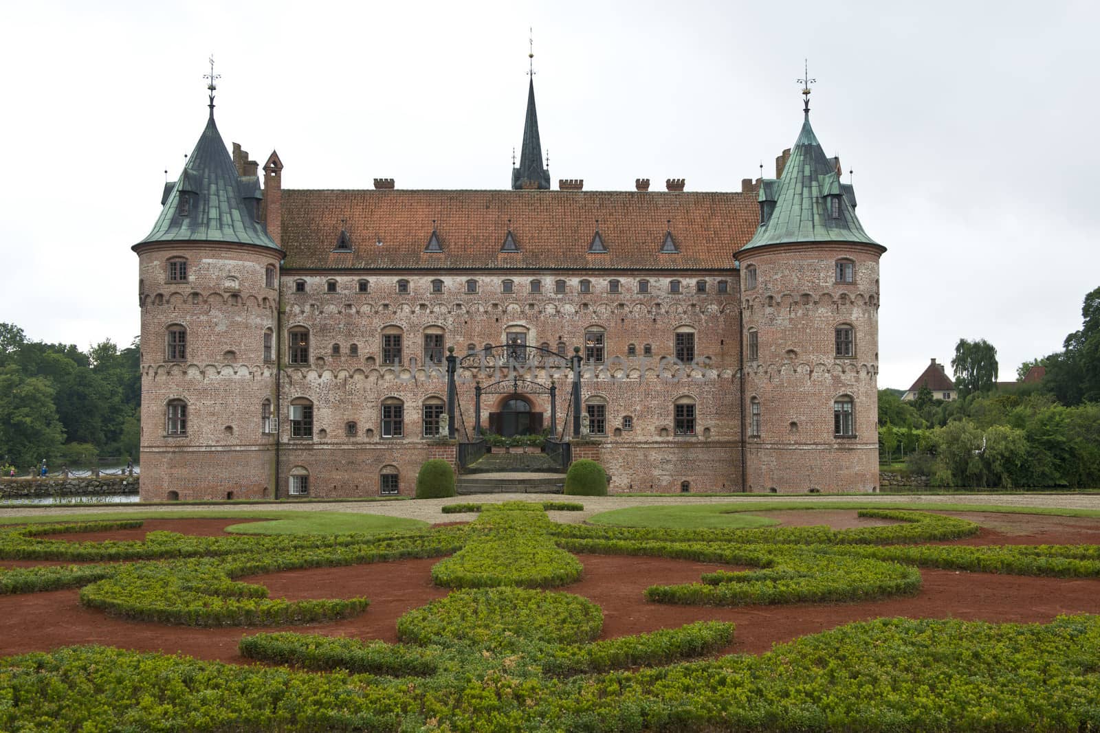 The renaissance castle of Egeskov in the island of Funen, Denmark