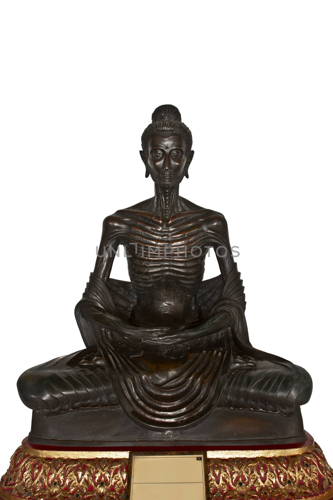 buddha image in the gesture of undergoing austerity