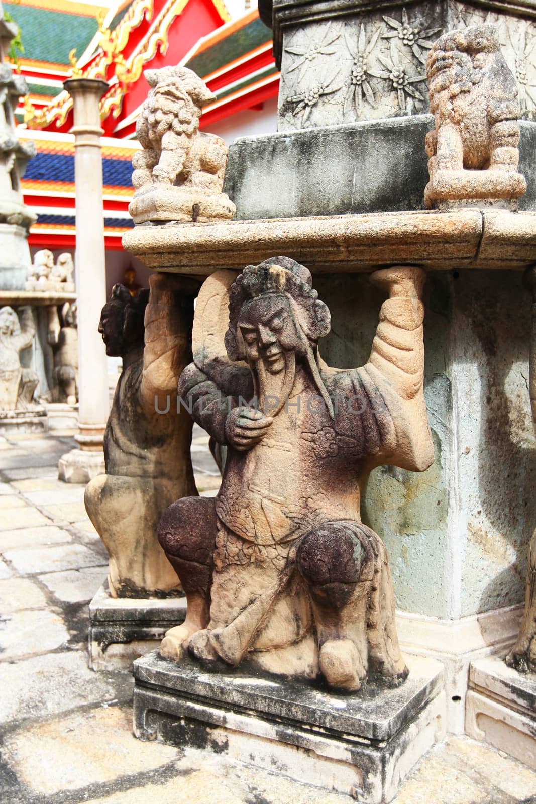 The bearer pagoda at Wat Pho in Thailand