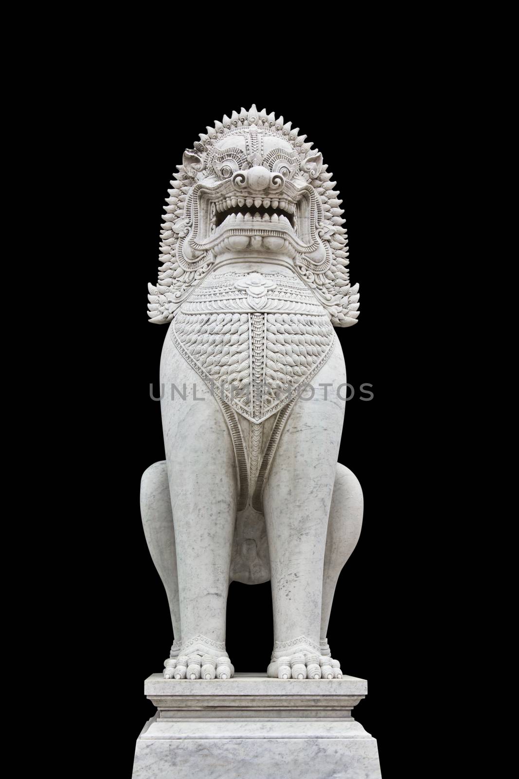 white marble in a lion sculpture