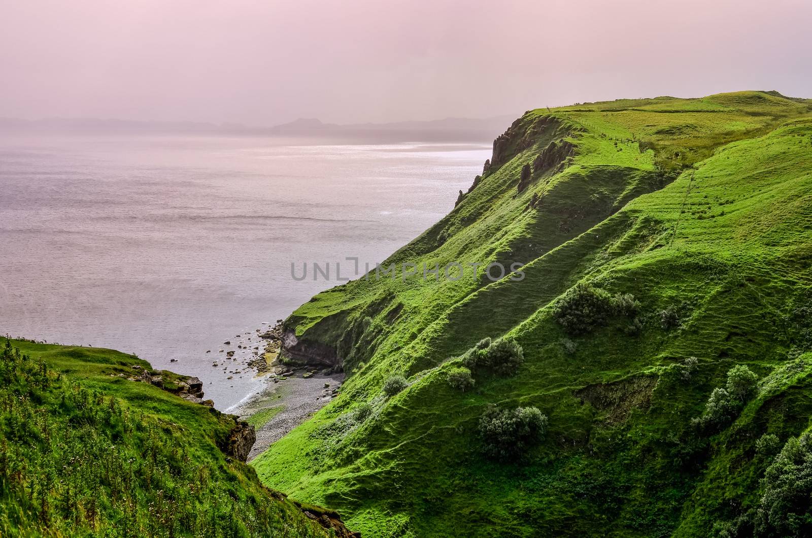 Ocean coastline in Scottish highlands, Scotland, United Kingdom