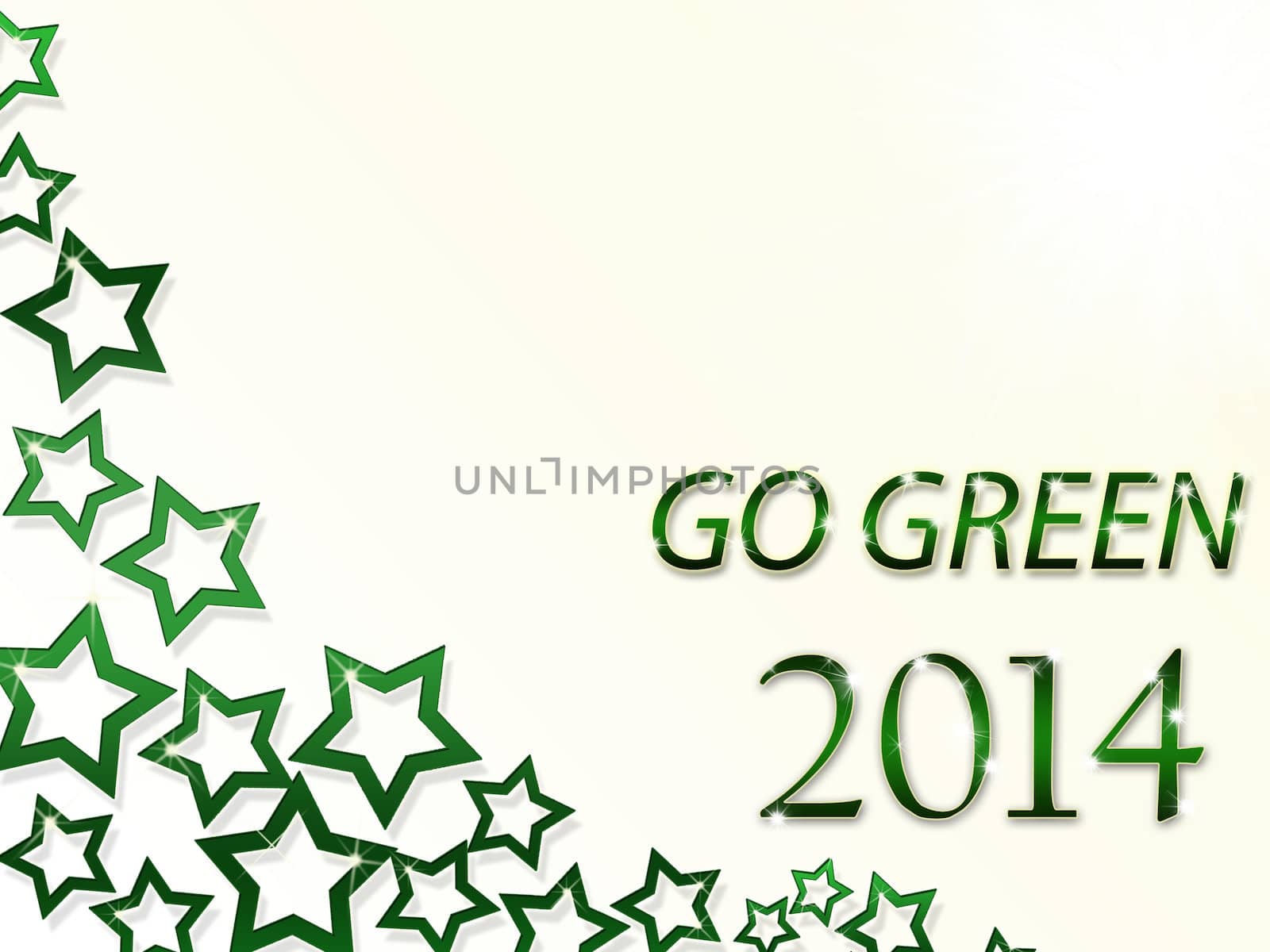 2014 Go Green Stars ecology concept