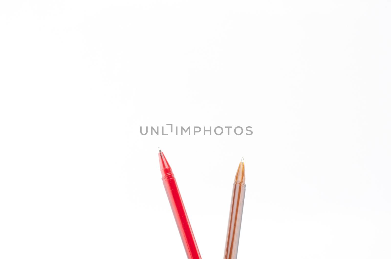 colorful pens isolated on white background