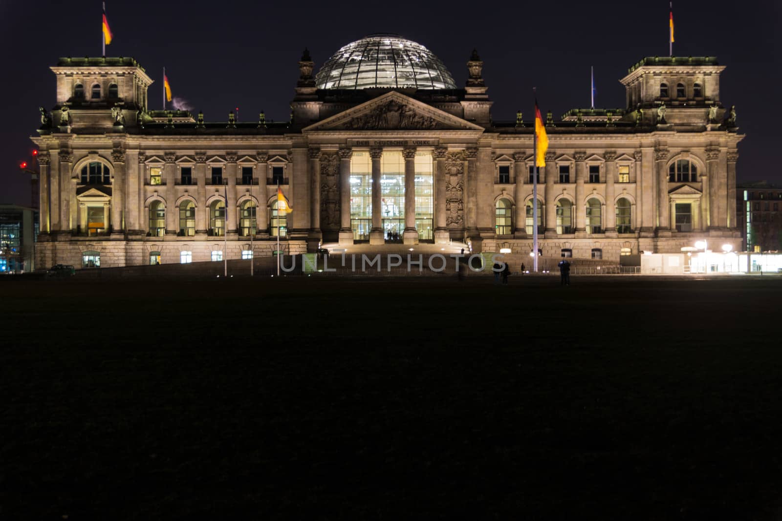 The Reichstag in Berlin with the German Bundestag and the famous glass dome