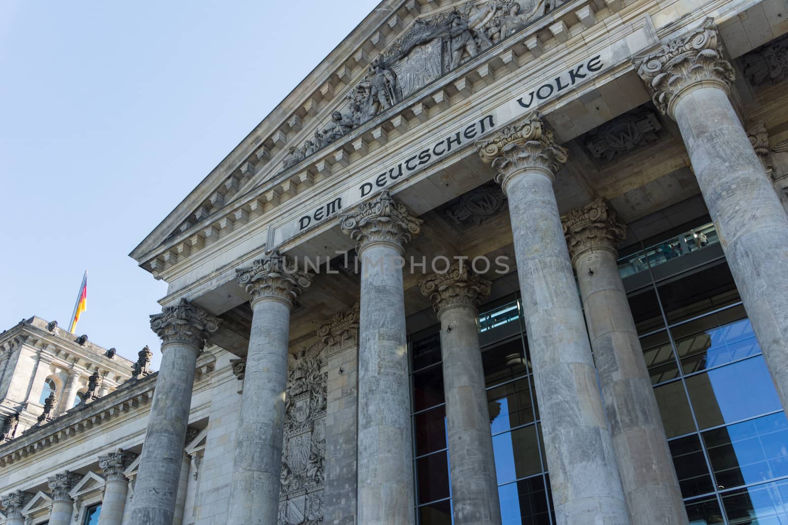 The Reichstag in Berlin with the German Bundestag and the famous glass dome