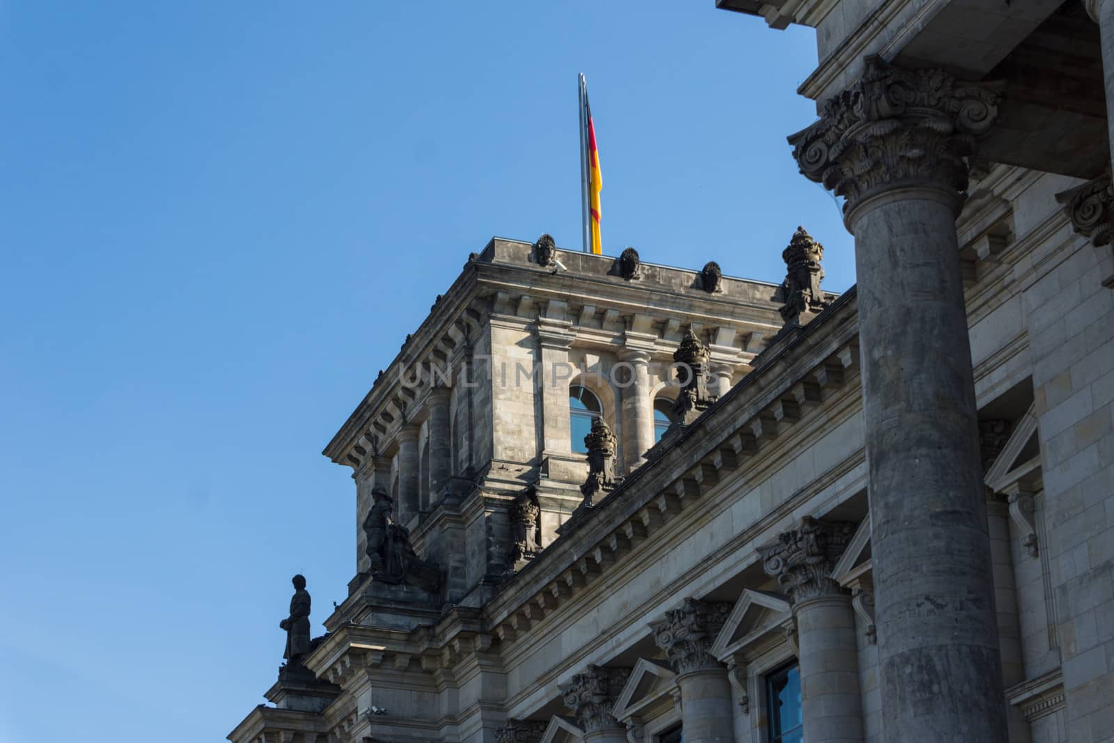 The Reichstag in Berlin with the German Bundestag and the famous glass dome