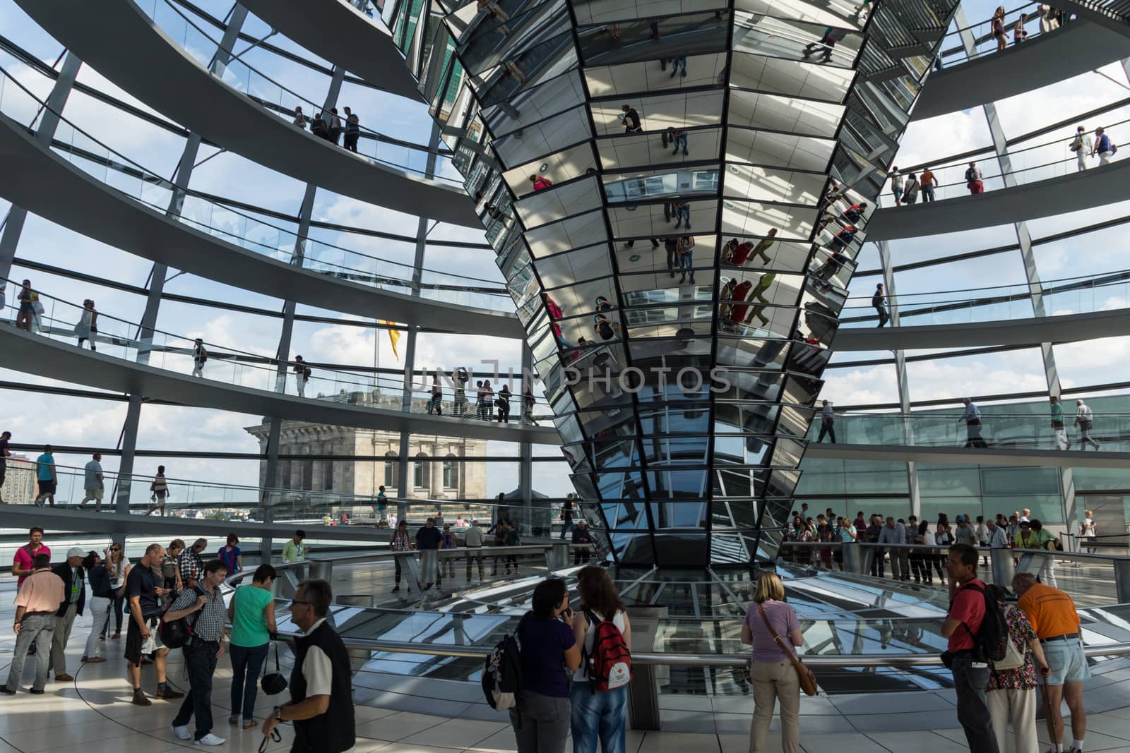 The Reichstag in Berlin with the German Bundestag and the famous glass dome