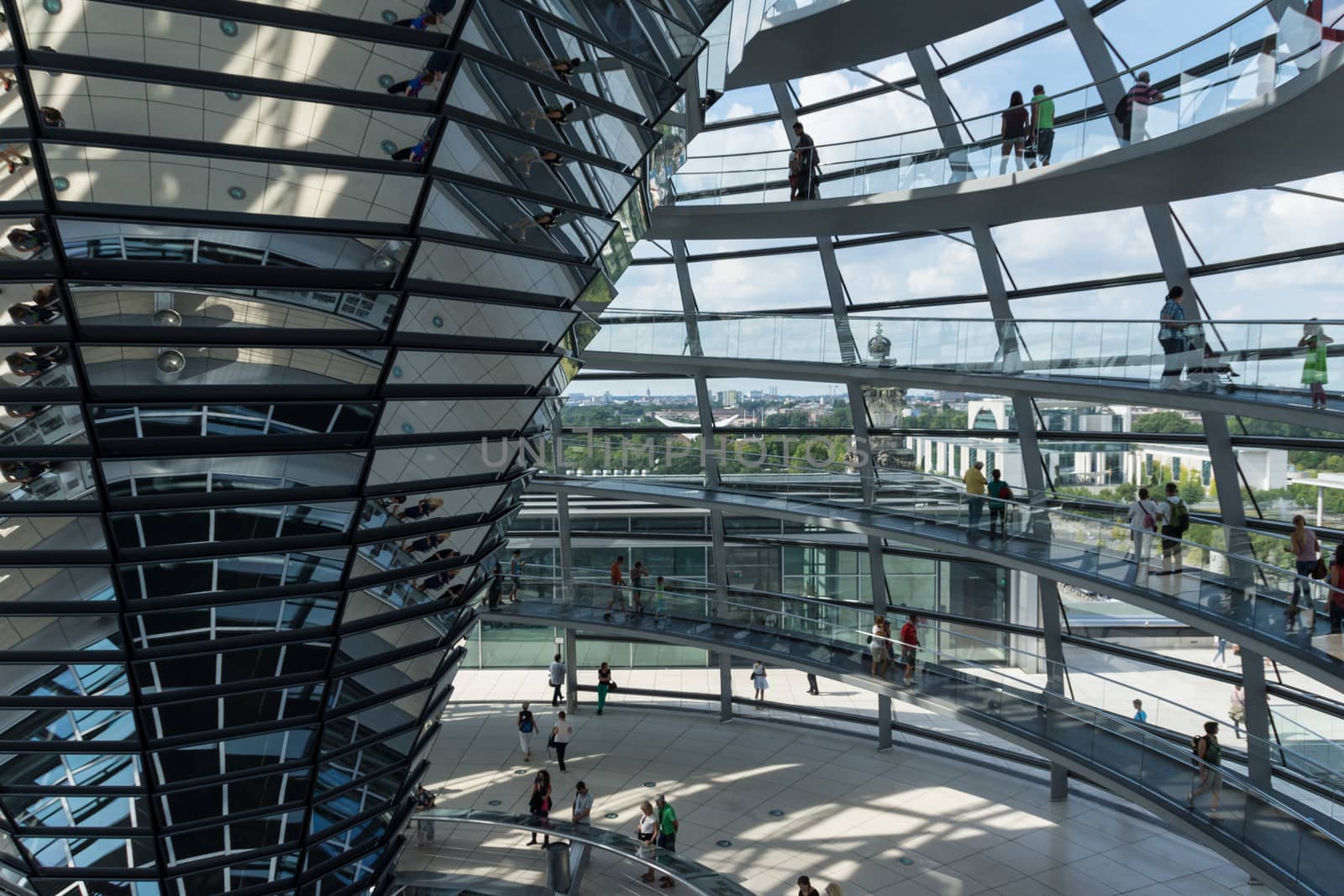 The Reichstag in Berlin with the German Bundestag and the famous glass dome