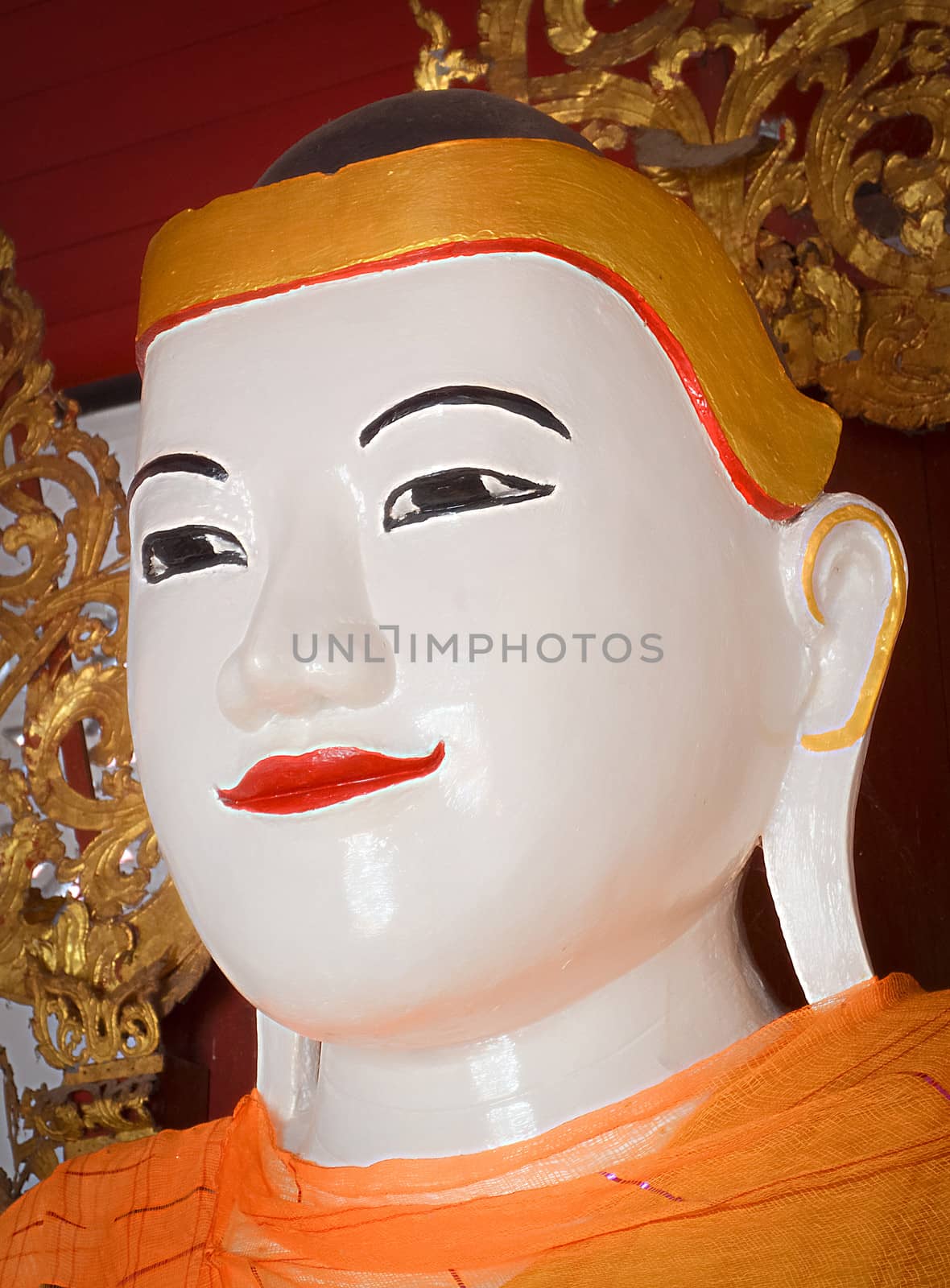 The Tai Yai Buddha Image,Landmark of Buddhism in Northern of Thailand.