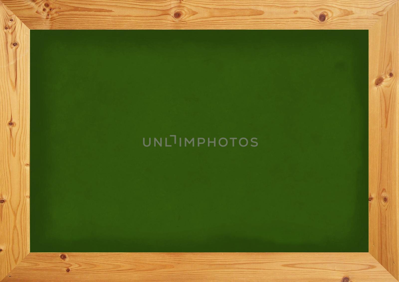 Illustration of a green Chalkboard with wooden framework
