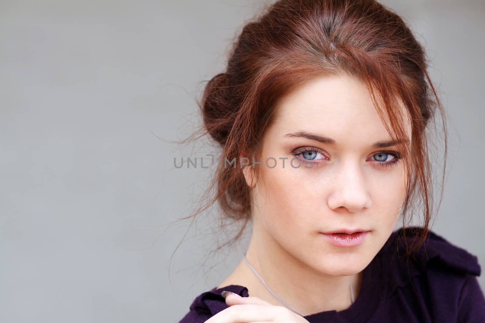 Portrait of young sad woman