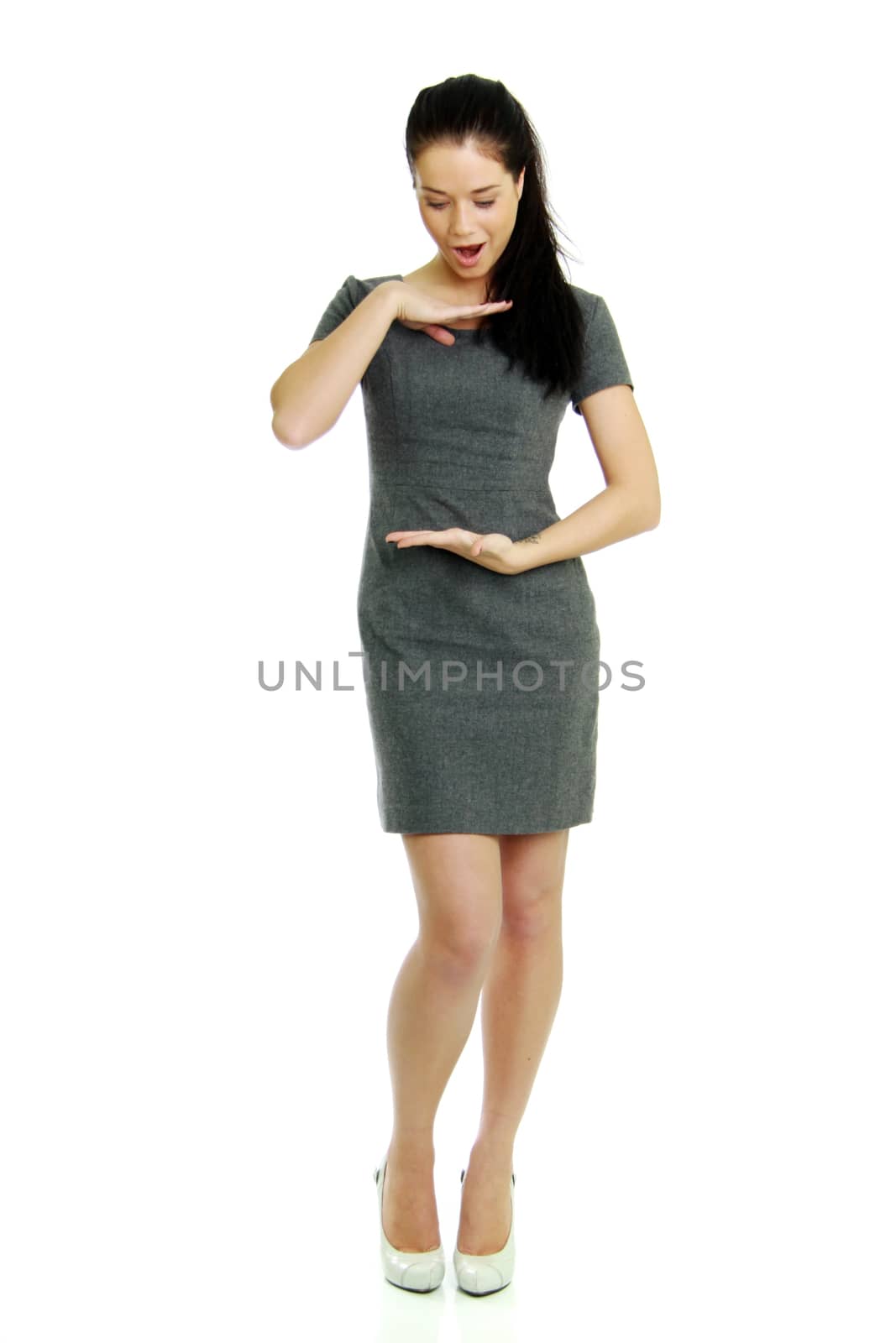 Full length of a beautiful young lady in dress