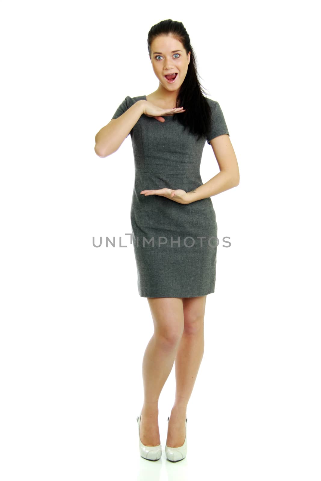Full length of a beautiful young lady in dress