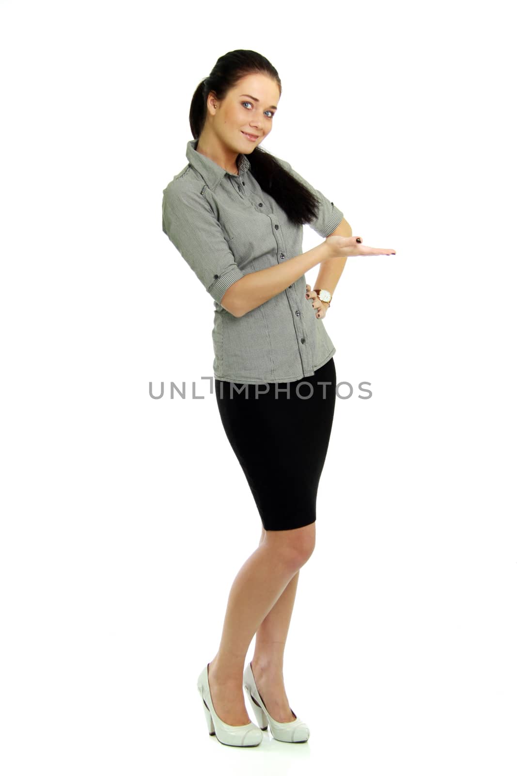 Full length of a beautiful young lady in dress