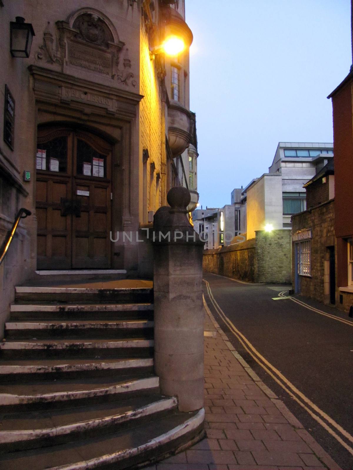 Old town alley in the evening