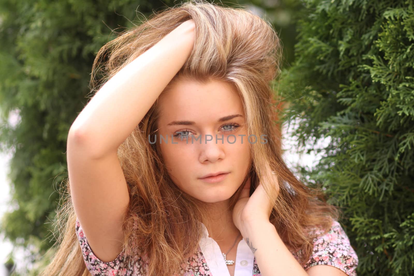 Beautiful young woman. Outdoor portrait