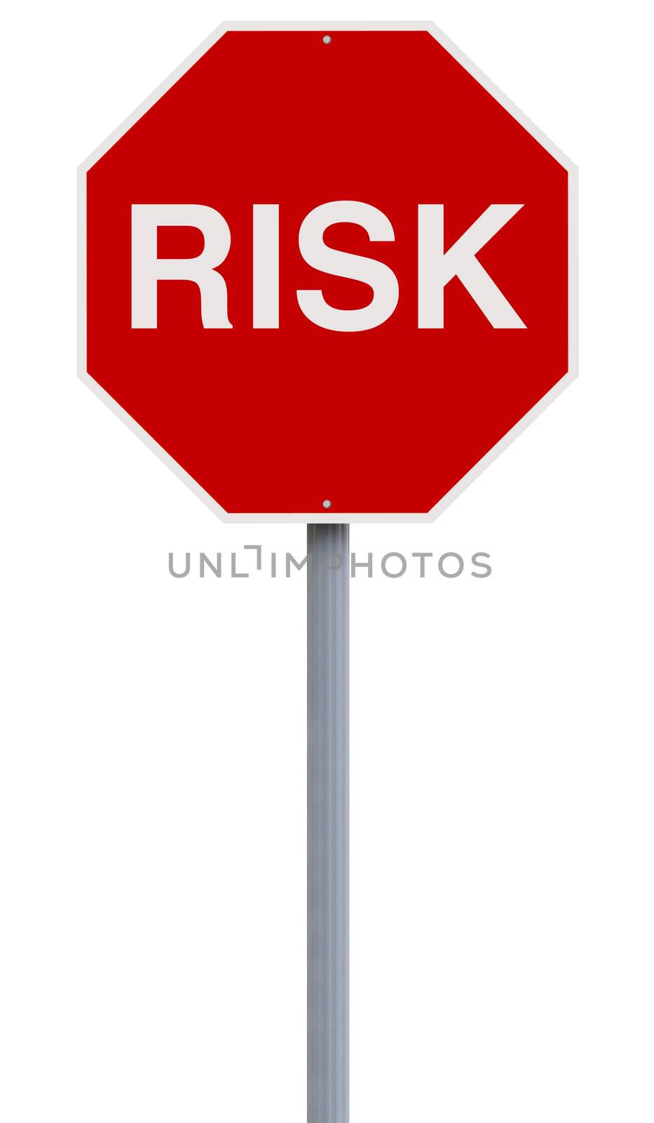 A conceptual stop sign on Risk