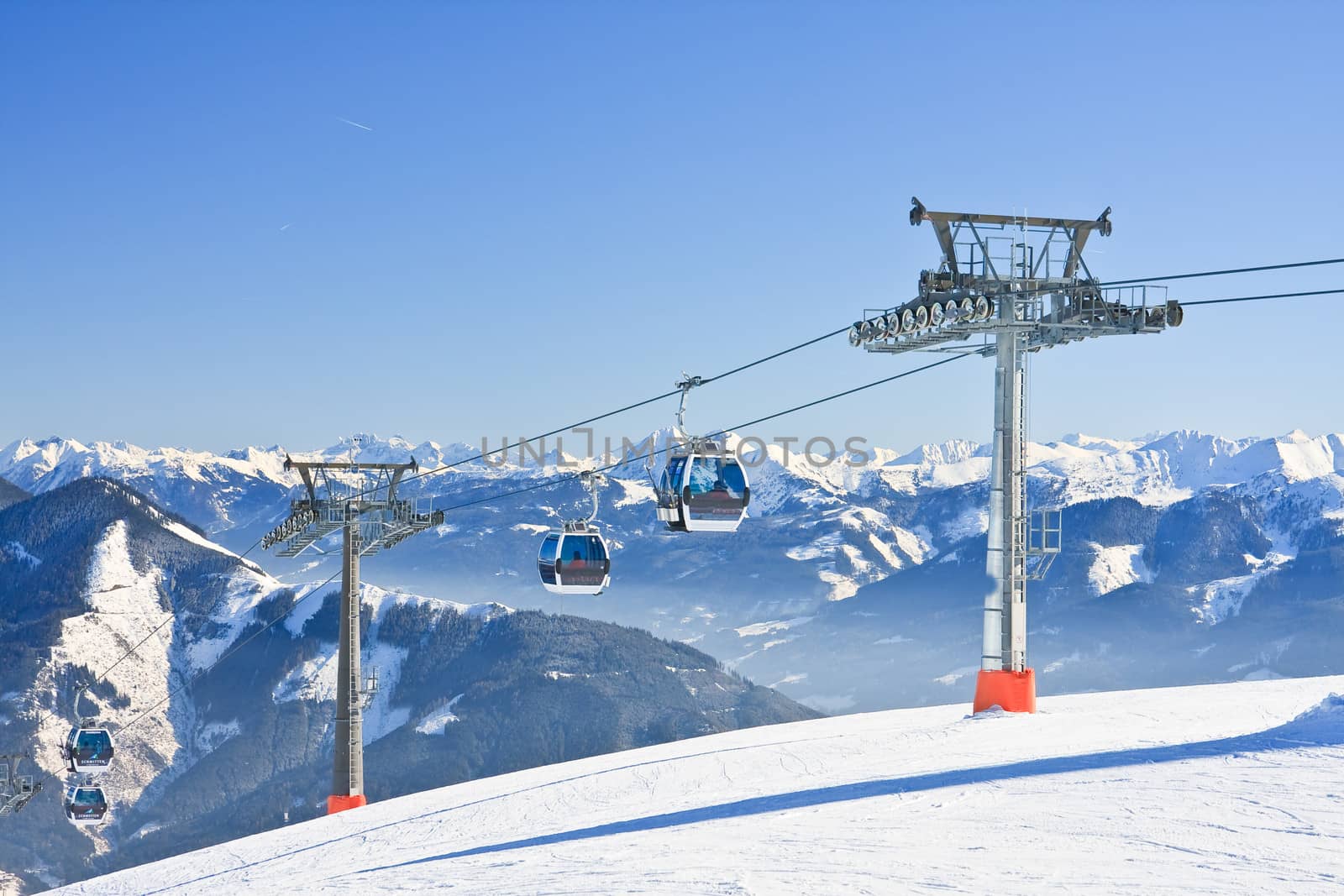 Ski resort Zell am See, Austrian Alps at winter by nikolpetr
