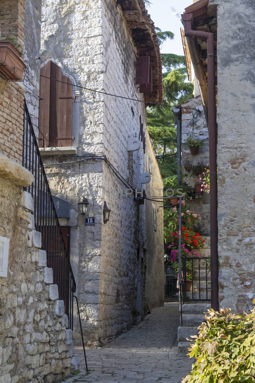 street in Porec, Croatia by Tetyana