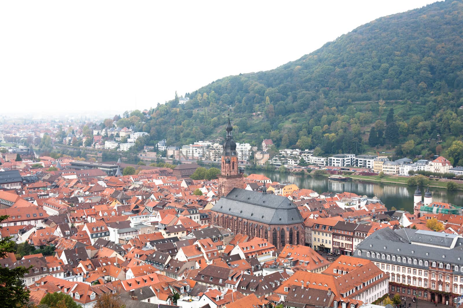 The autumn view of Heidelberg in Germany
