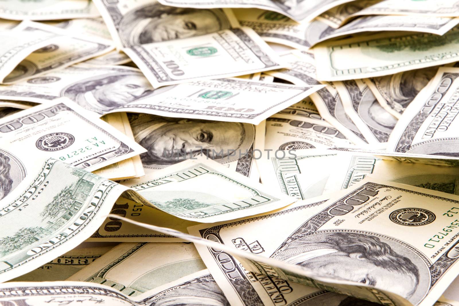 A pile of thousands of dollars
