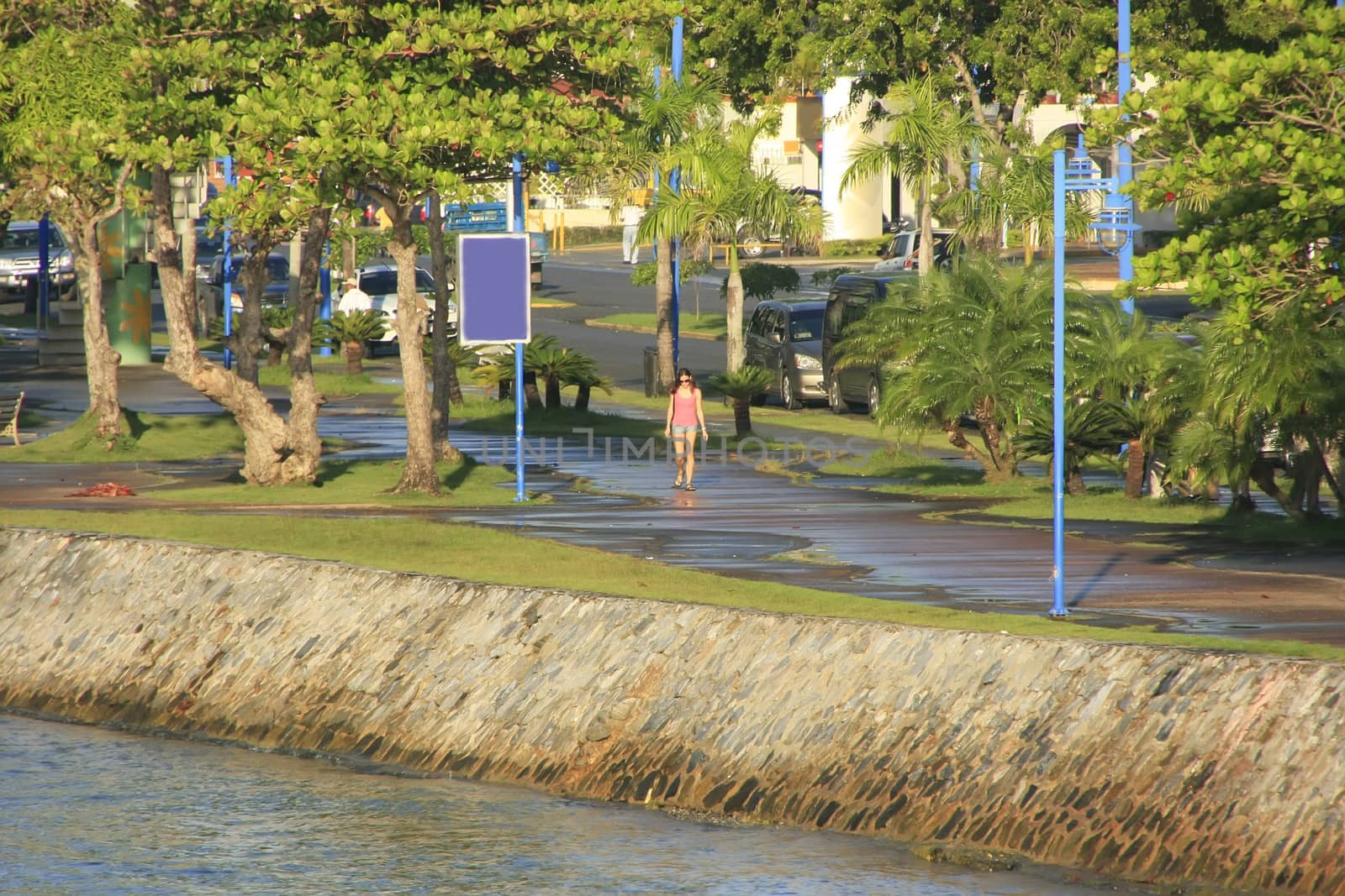 Promenade of Samana town, Dominican Republic