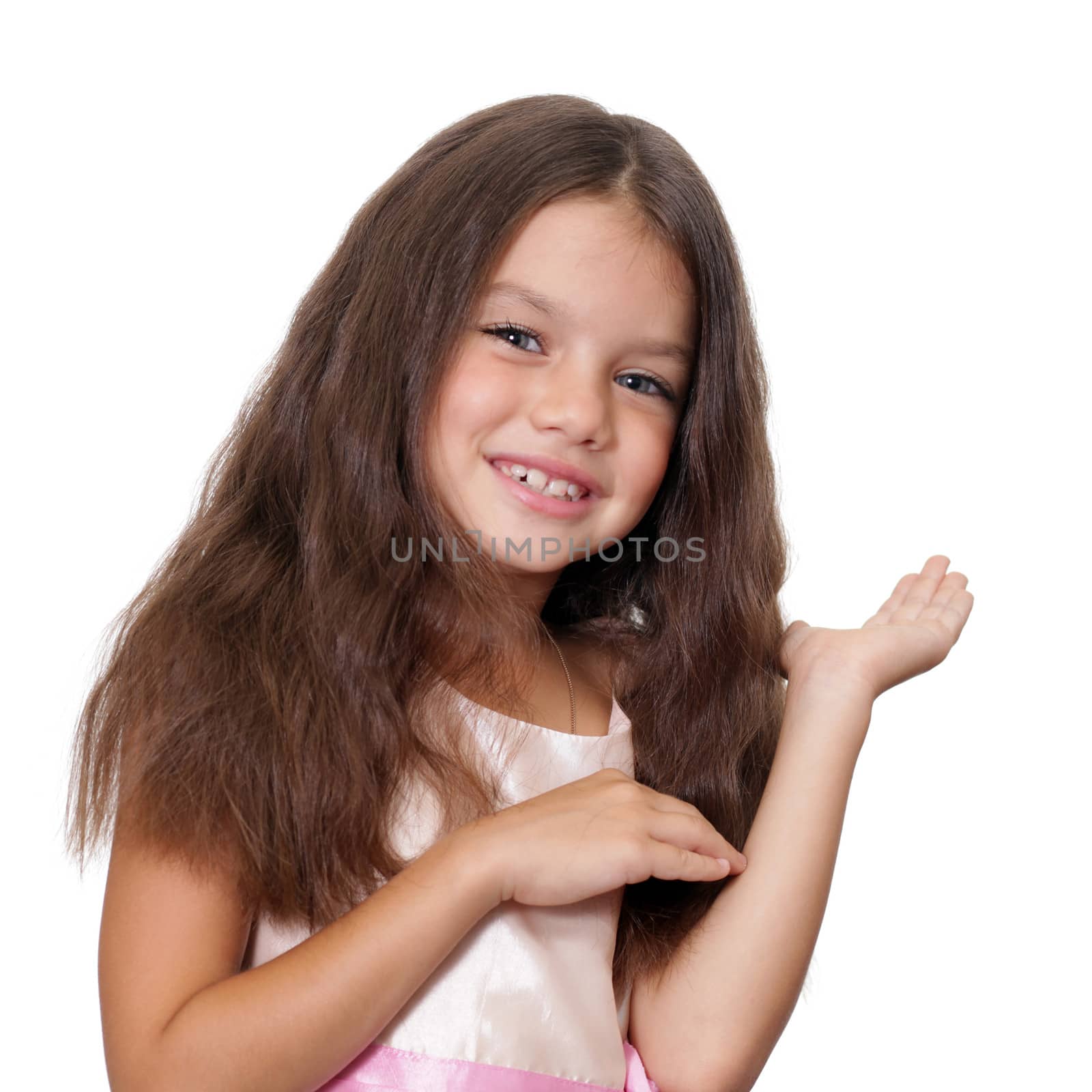 Closeup portrait of pretty little girl by andersonrise