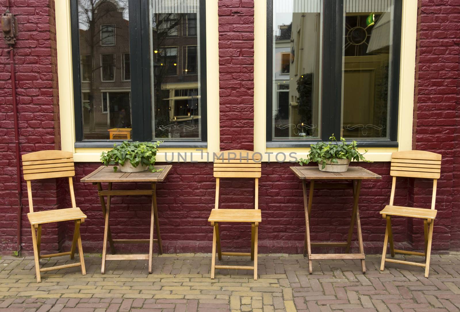 outdoor cafe in the Netherlands by Tetyana