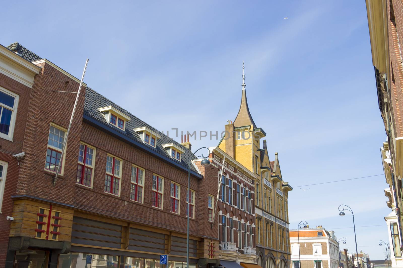 Old typical Dutch houses, Haarlem, the Netherlands