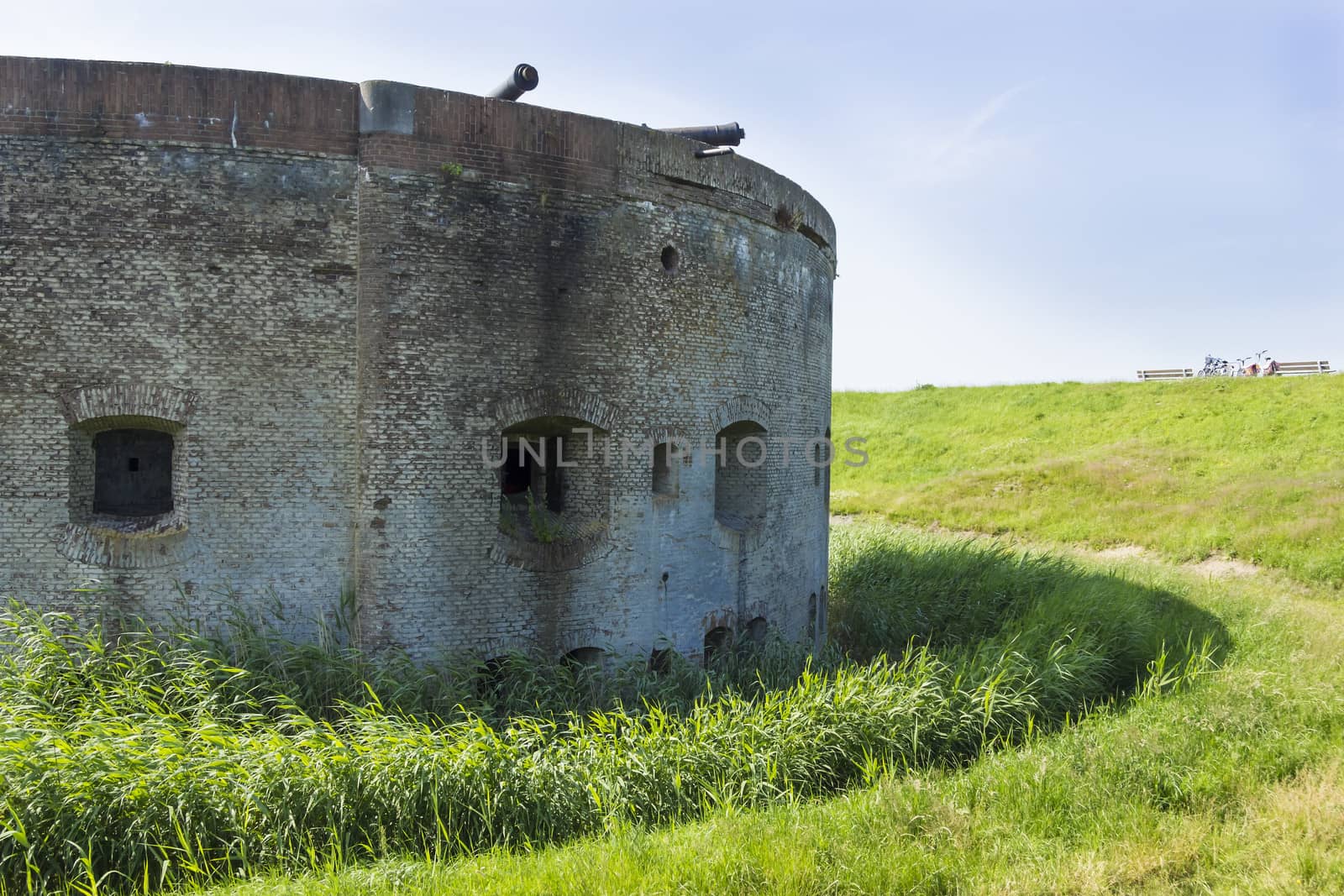 ruins of old fortification in Muiden, Netherlands