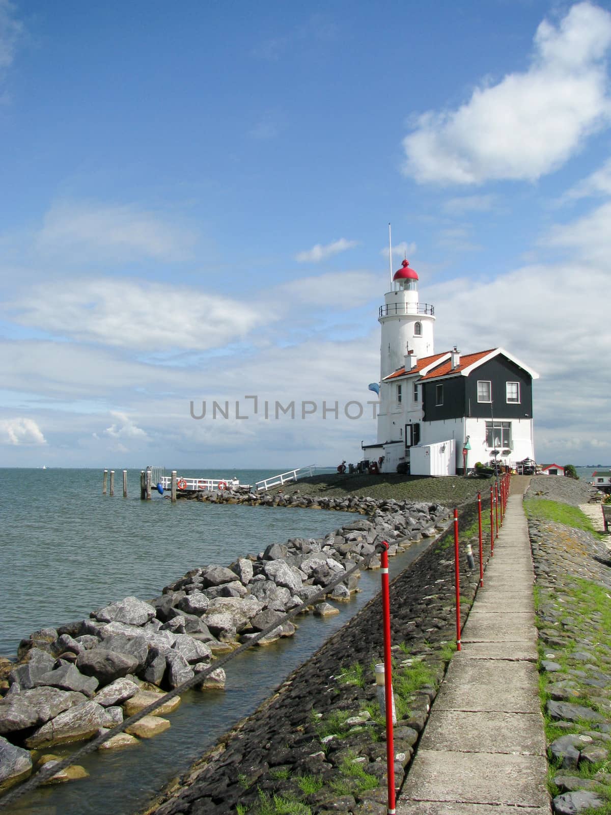 The road to lighthouse, Marken, the Netherlands