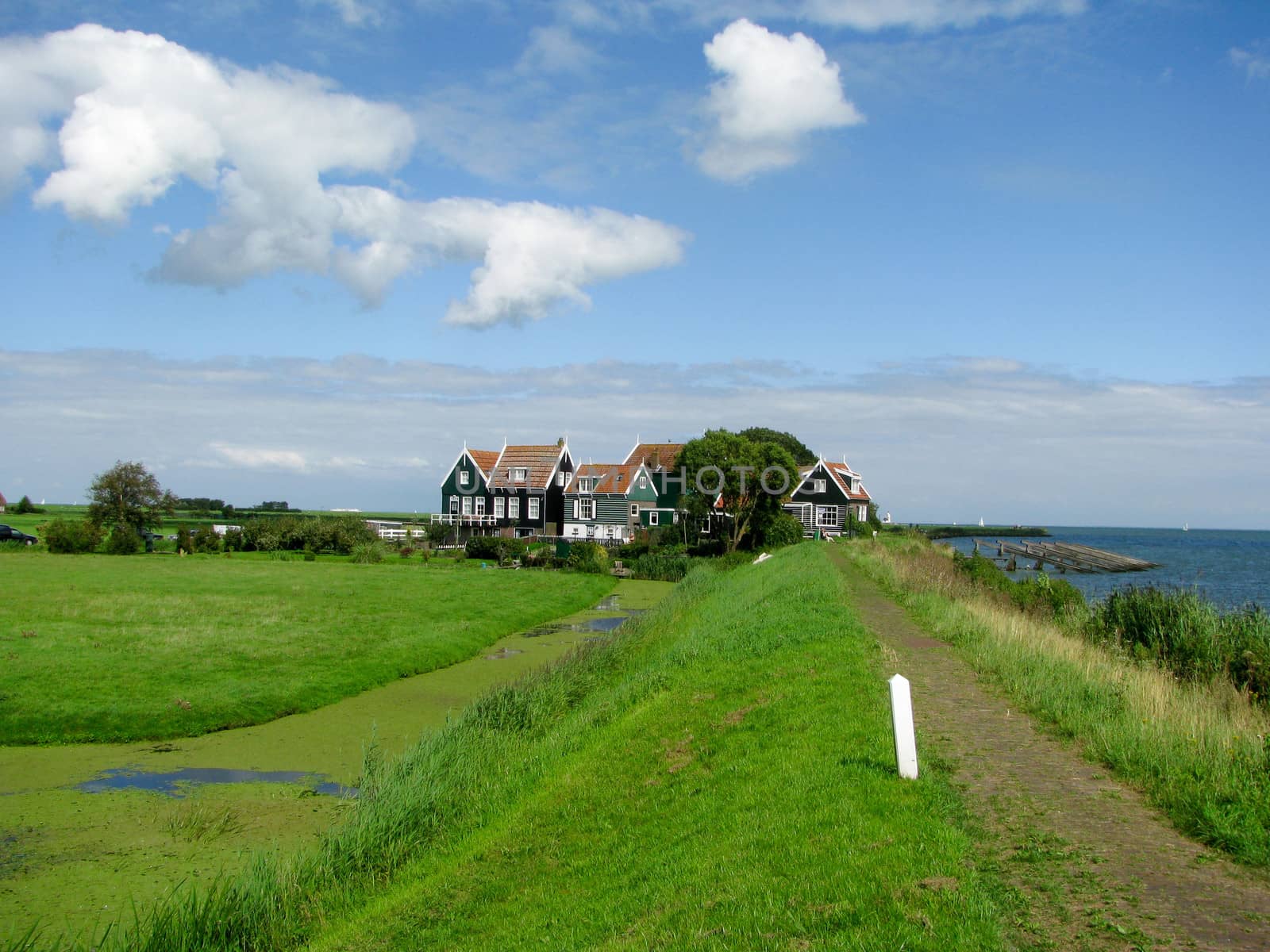 The road to houses, Marken, the Netherlands by Tetyana