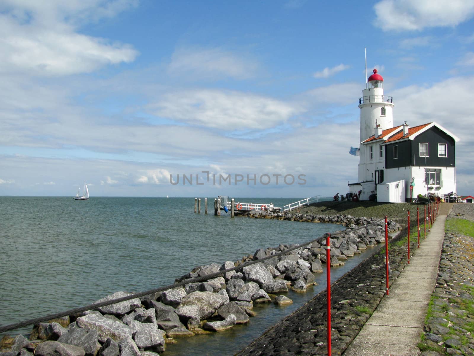 The road to lighthouse, Marken, the Netherlands