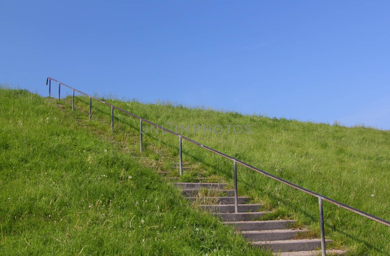 stairs into blue sky by derausdo