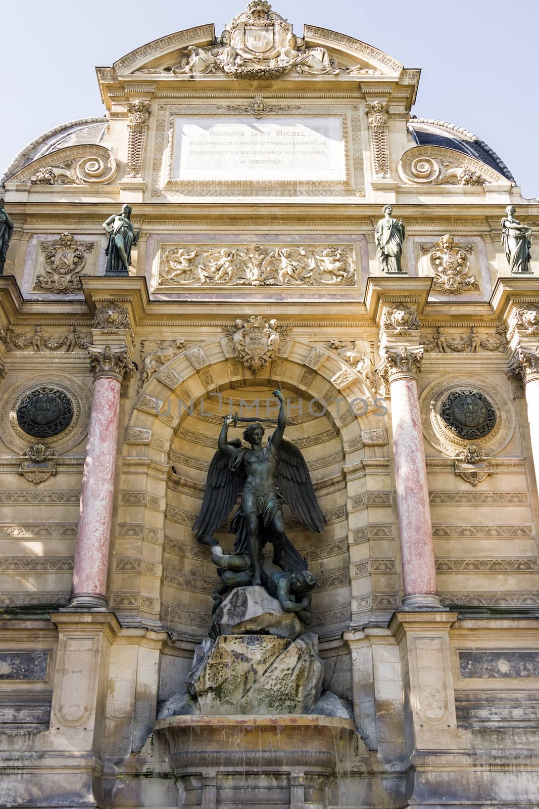 Saint Michael fountain , Paris, France by Tetyana
