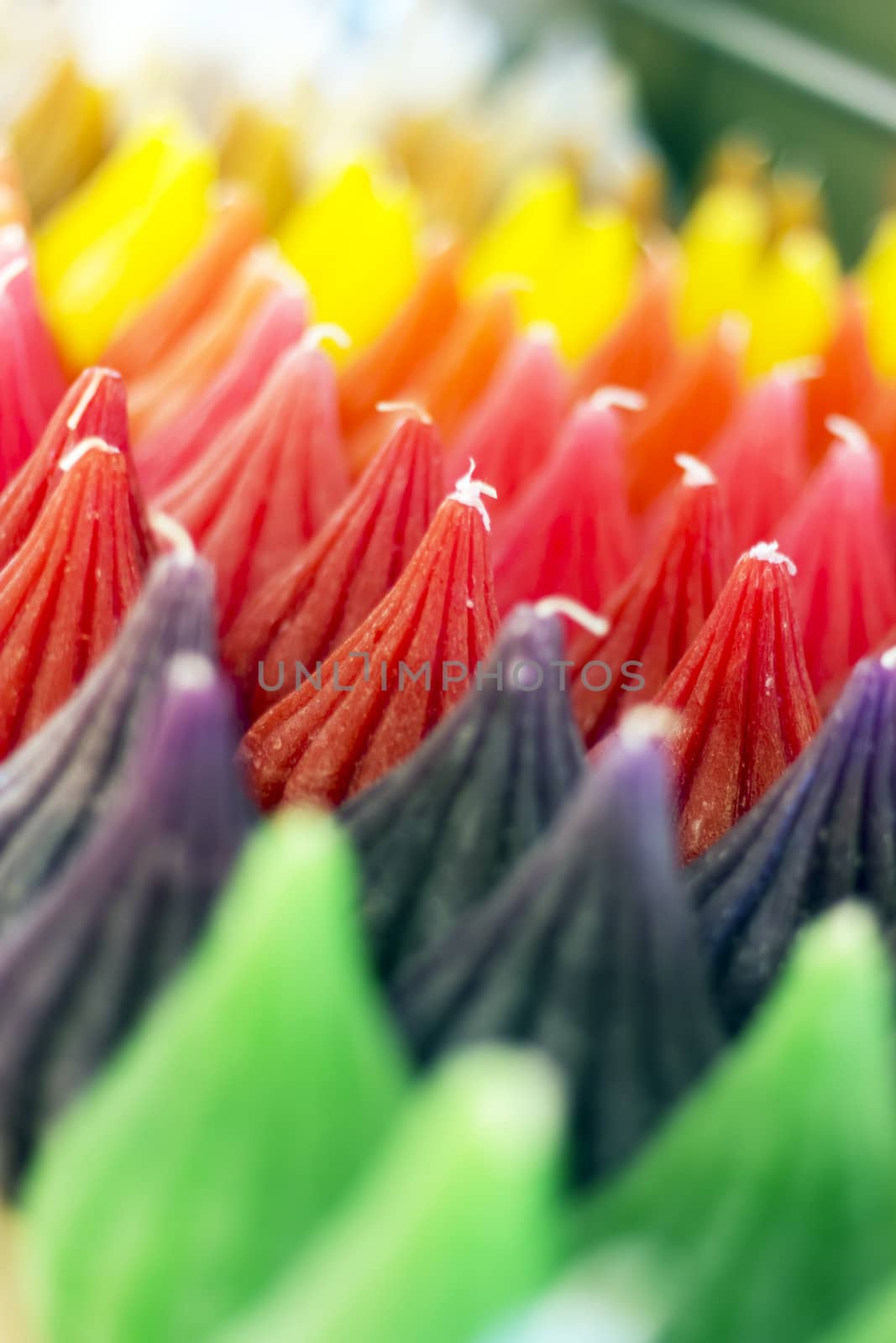 beautiful multicolored candles