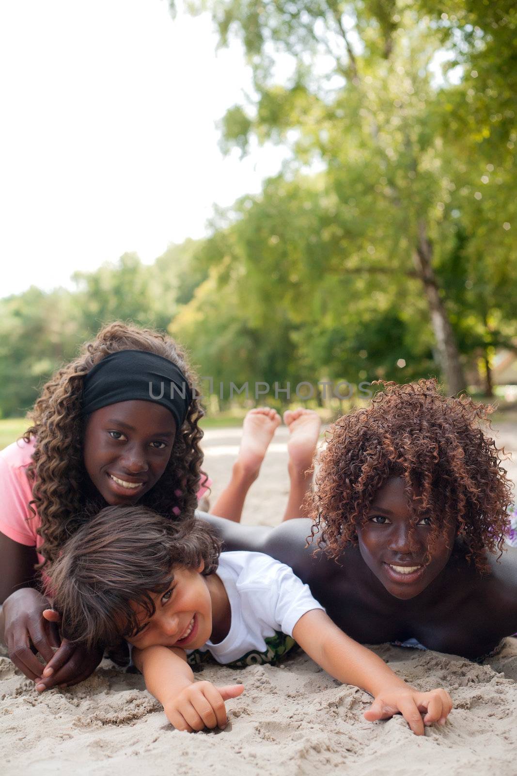 Multi ethnic children in the summer by DNFStyle