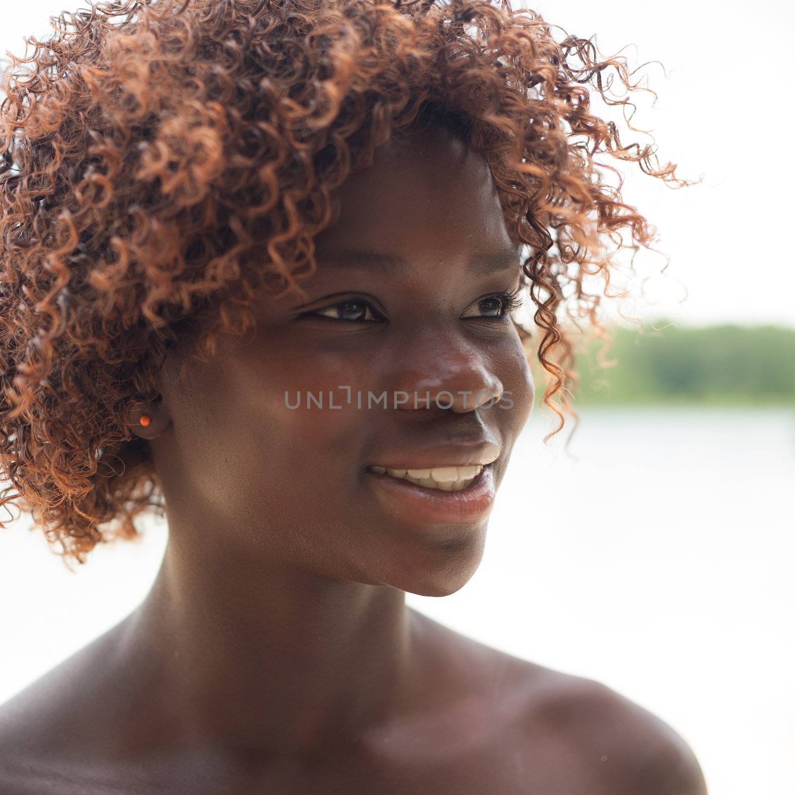 Portrait of a black girl by DNFStyle