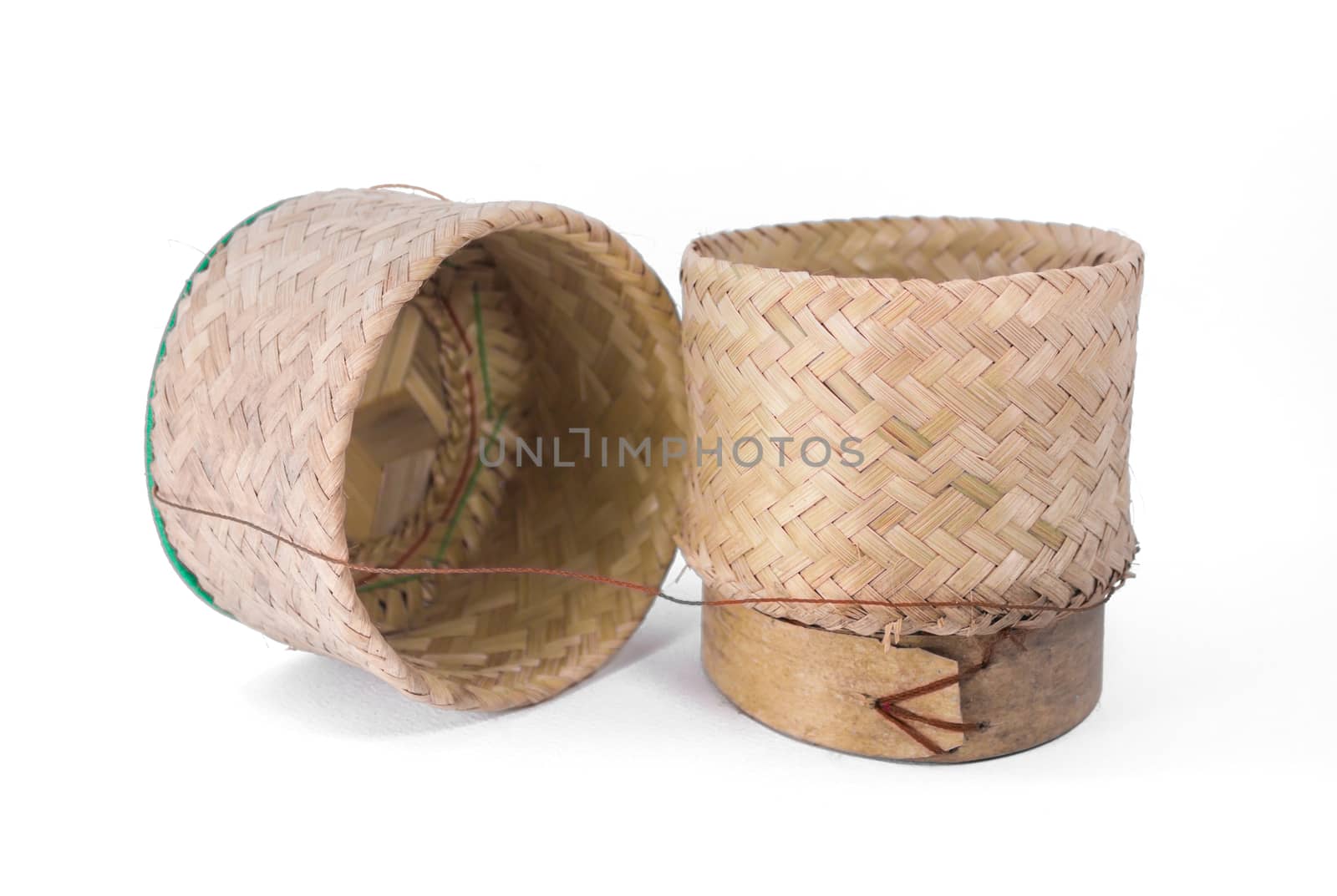 Thai traditional wooden rice box
