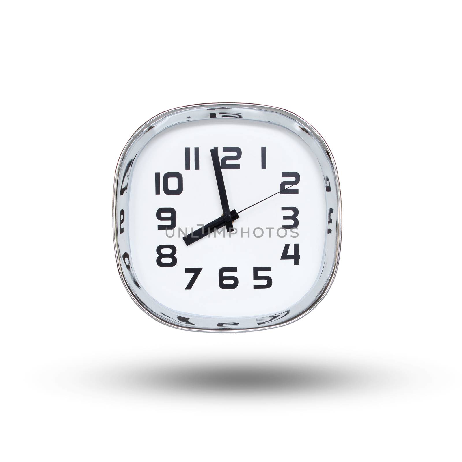 clock showing near eight o'clock