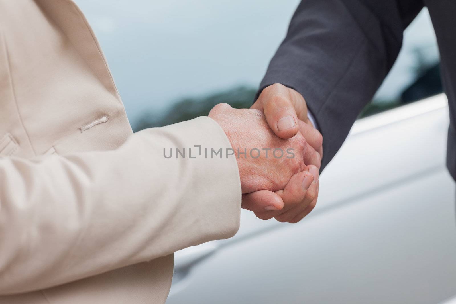 Business people shaking hands after agreement