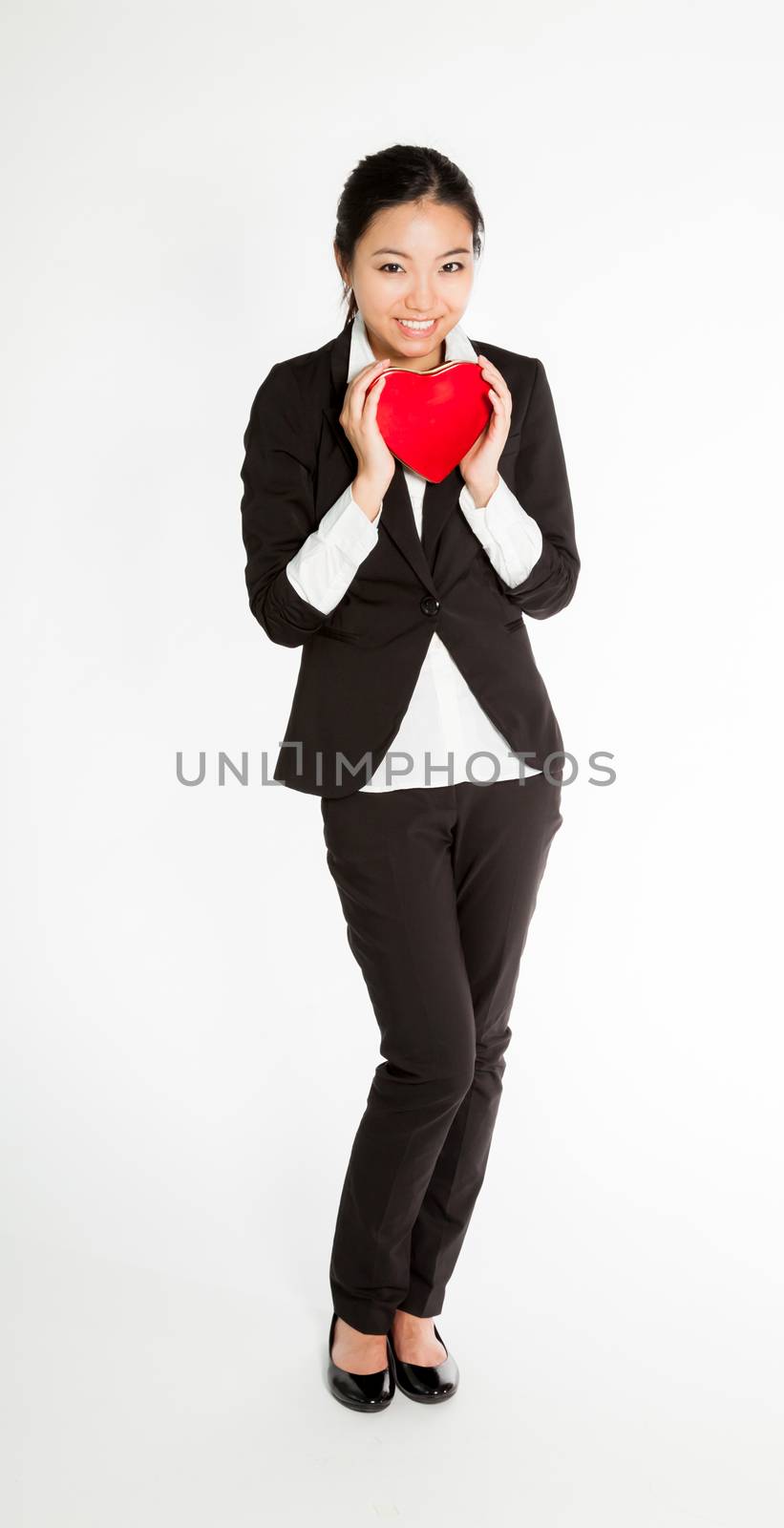 Romantic people in love shot in studio isolated on a white background