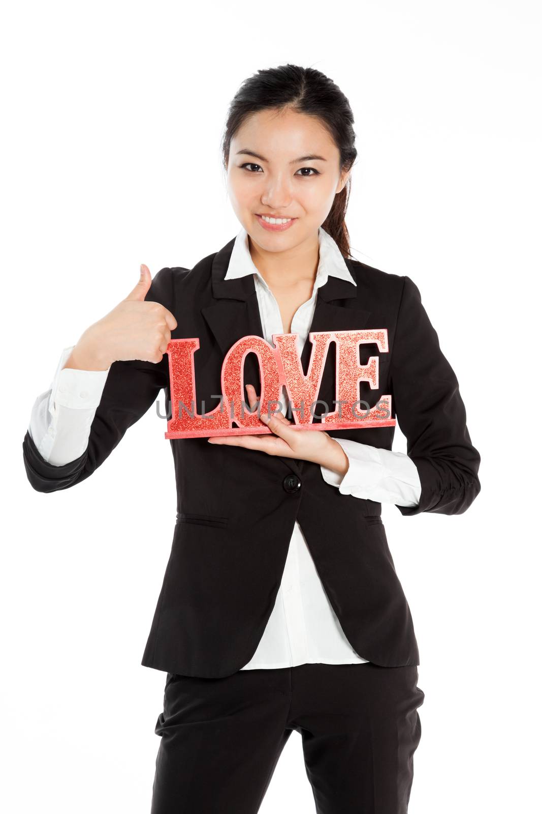 Romantic people in love shot in studio isolated on a white background