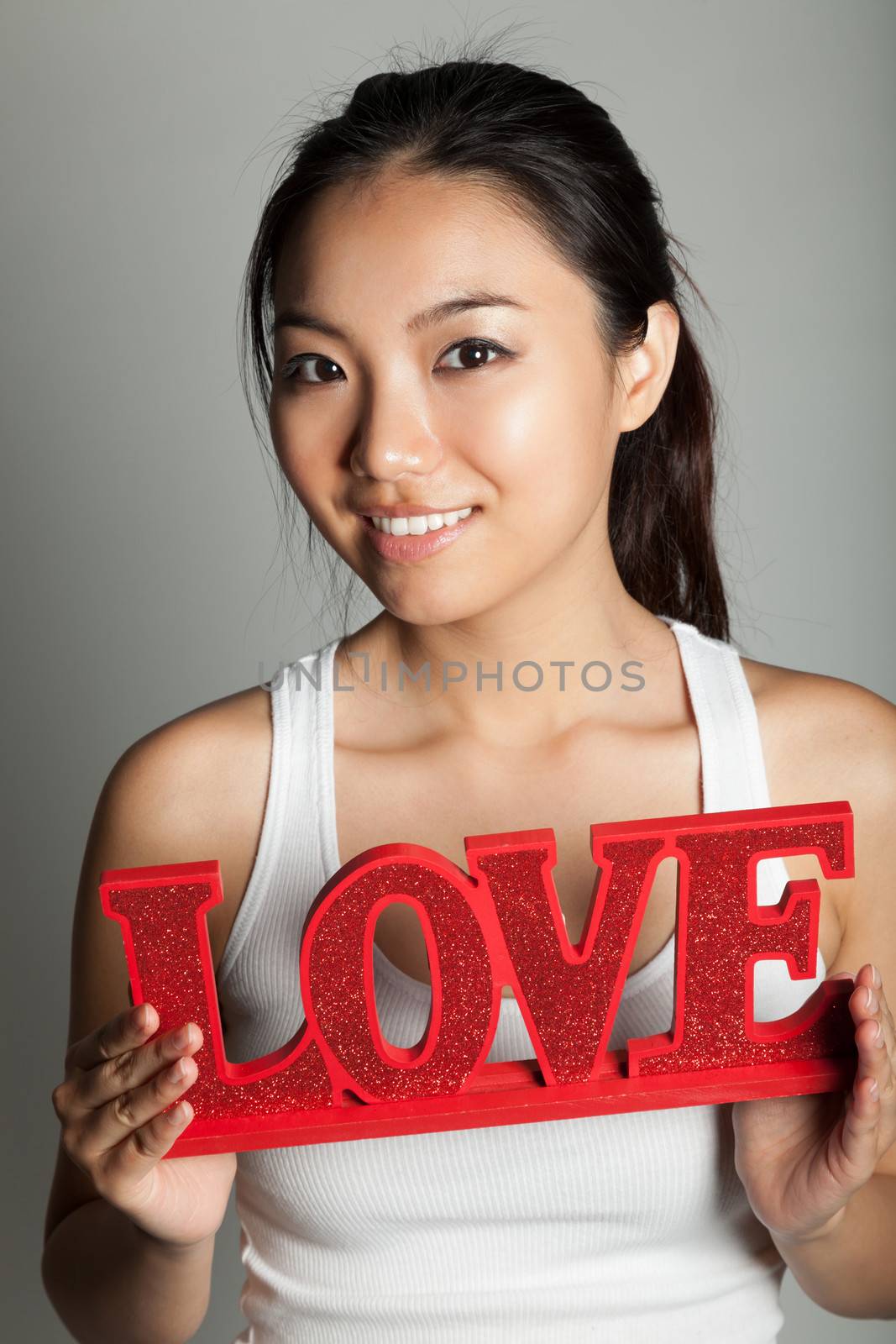 Romantic people in love shot in studio isolated on a background