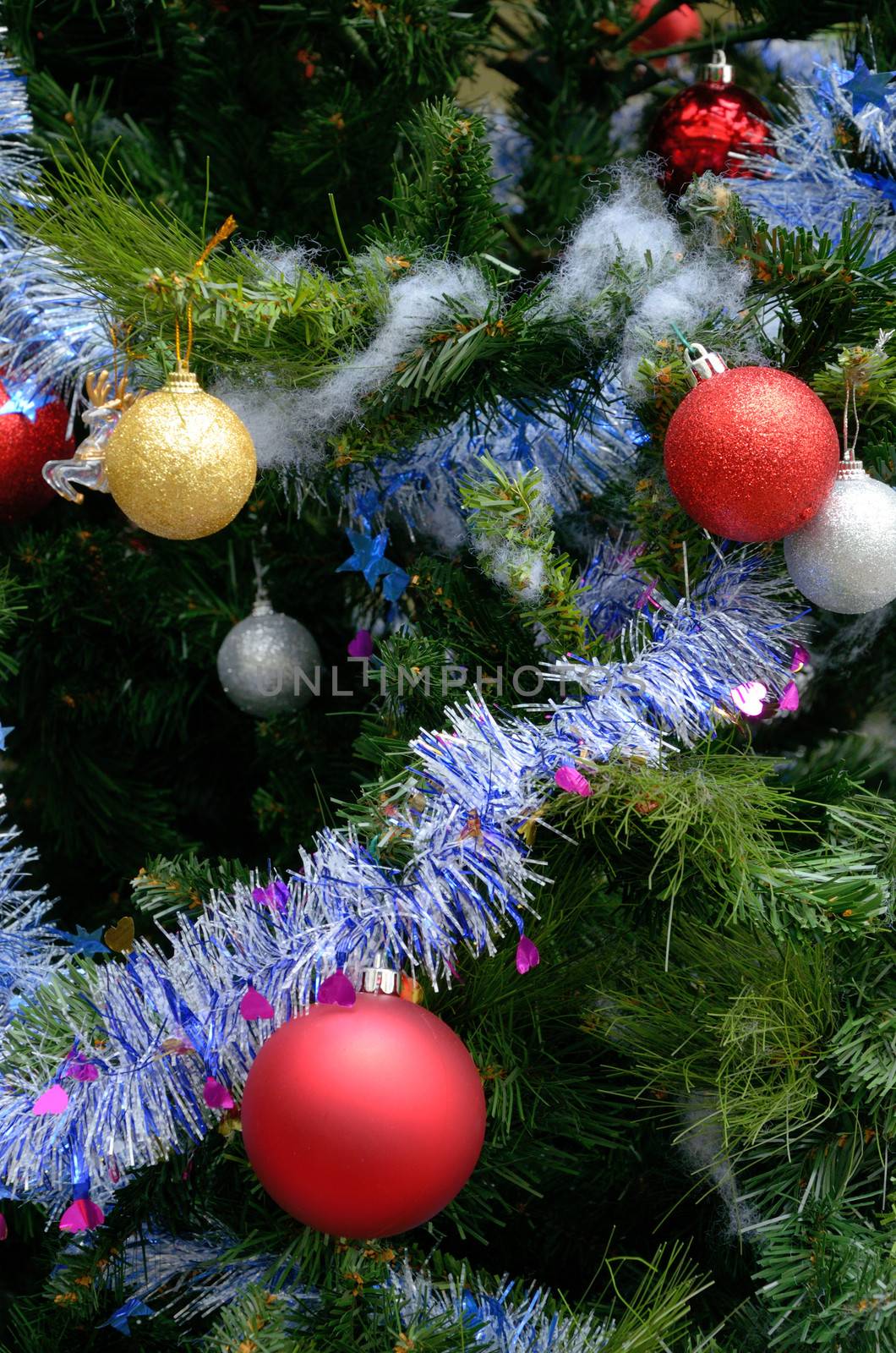 Christmas tree with ornament, Christmas concept