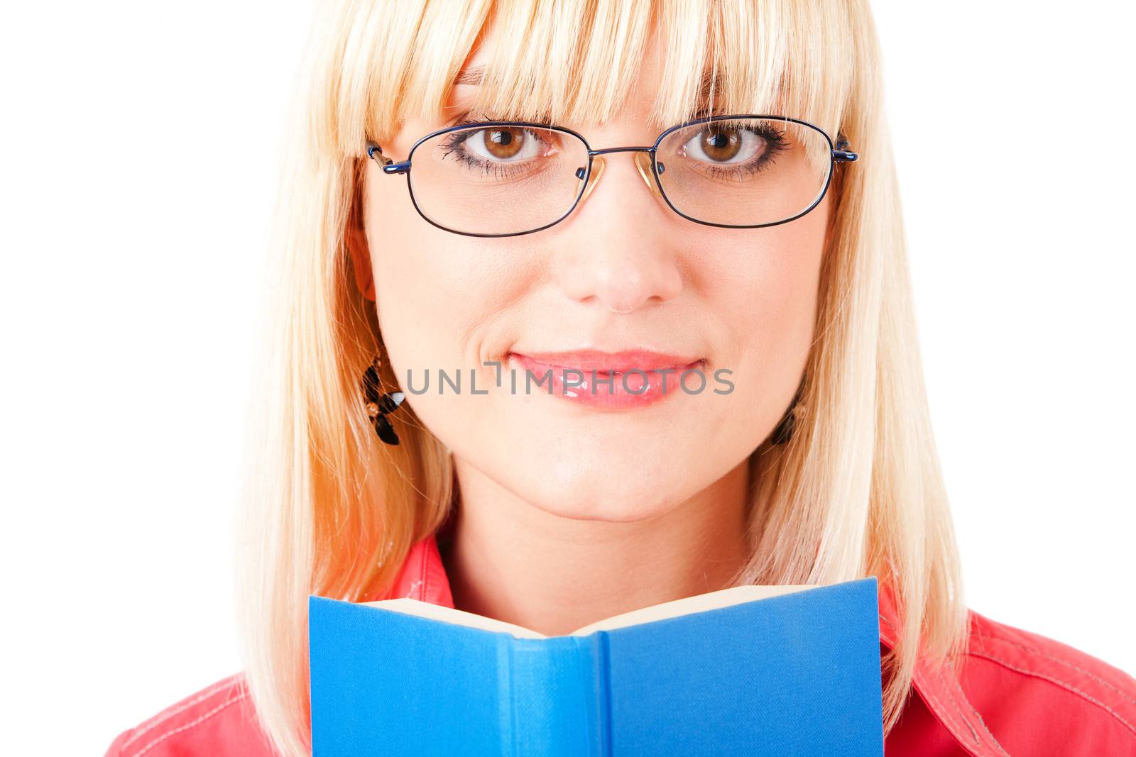 portrait of a girl with book by vsurkov