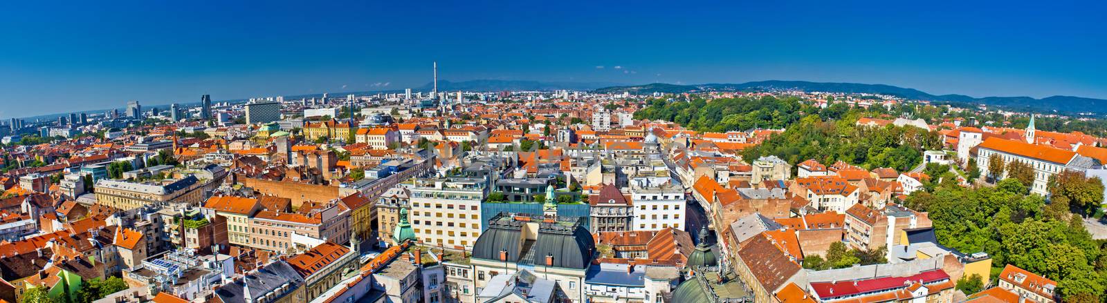 City of Zagreb, capital of Croatia panoramic view
