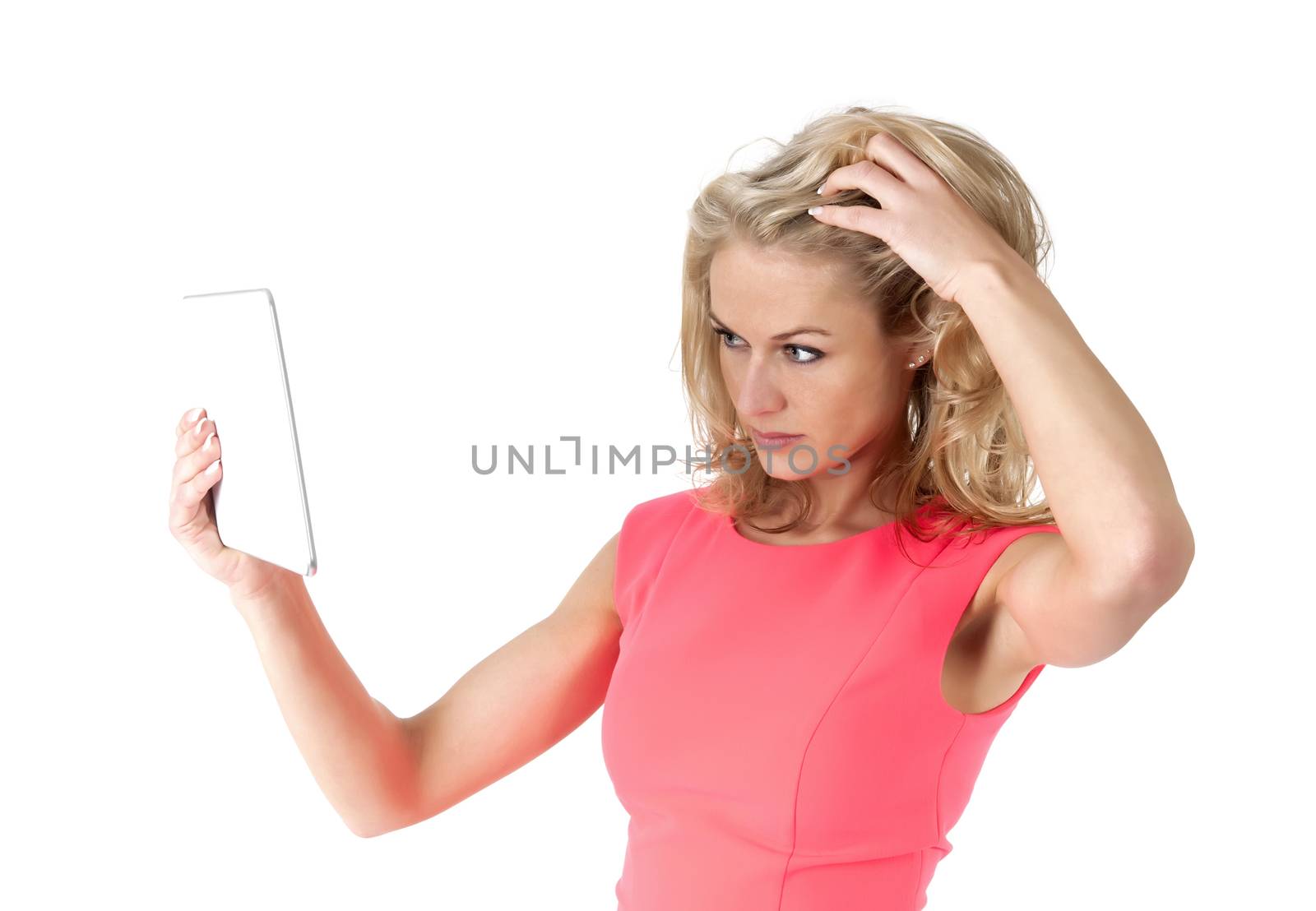 woman with digital tablet by luna4